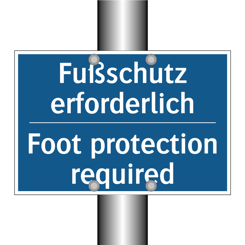Fußschutz erforderlich - Foot protection required