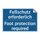 Fußschutz erforderlich - Foot protection required