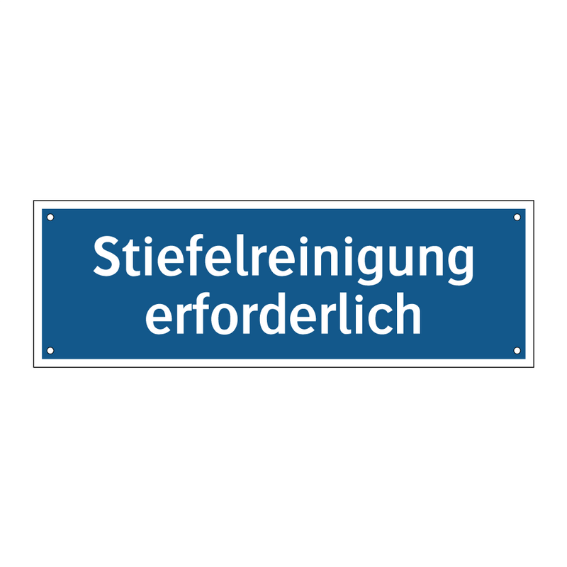 Stiefelreinigung erforderlich