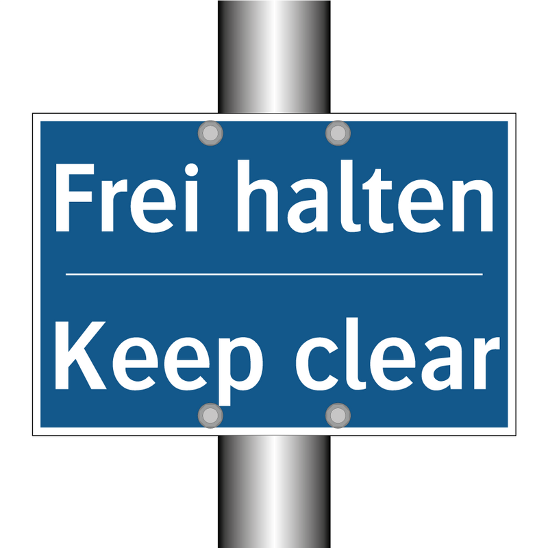 Frei halten - Keep clear