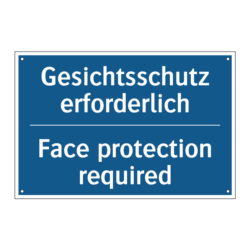 Gesichtsschutz erforderlich - Face protection required