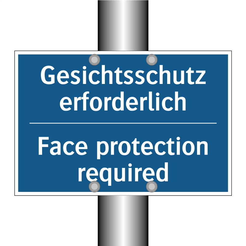 Gesichtsschutz erforderlich - Face protection required