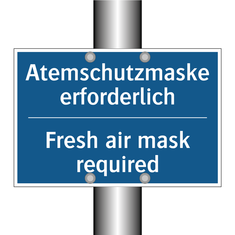 Atemschutzmaske erforderlich - Fresh air mask required