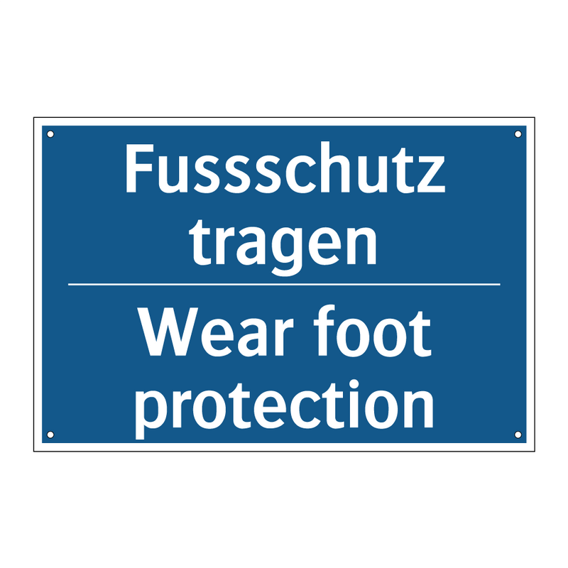 Fussschutz tragen - Wear foot protection
