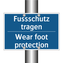 Fussschutz tragen - Wear foot protection