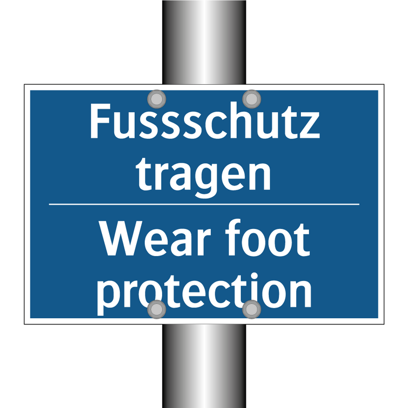 Fussschutz tragen - Wear foot protection