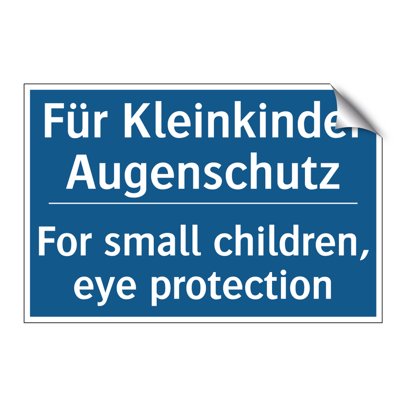 Für Kleinkinder Augenschutz - For small children, eye protection/.../
