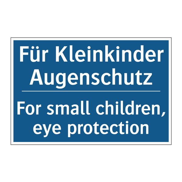 Für Kleinkinder Augenschutz - For small children, eye protection/.../