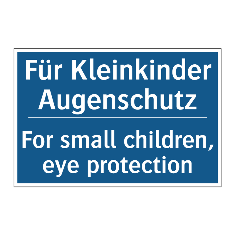 Für Kleinkinder Augenschutz - For small children, eye protection/.../