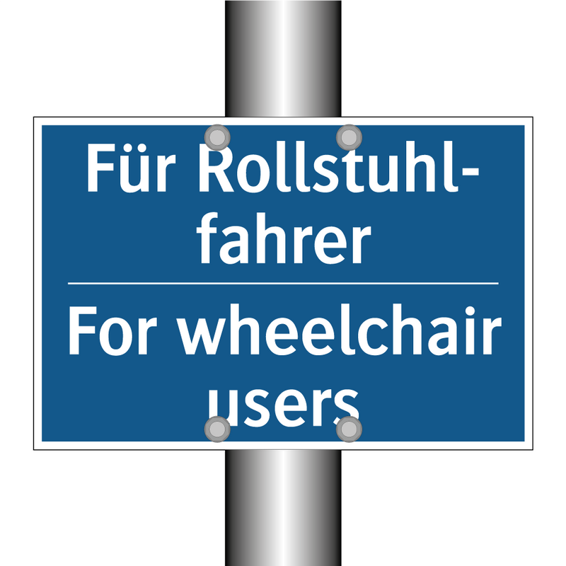 Für Rollstuhl- fahrer - For wheelchair users