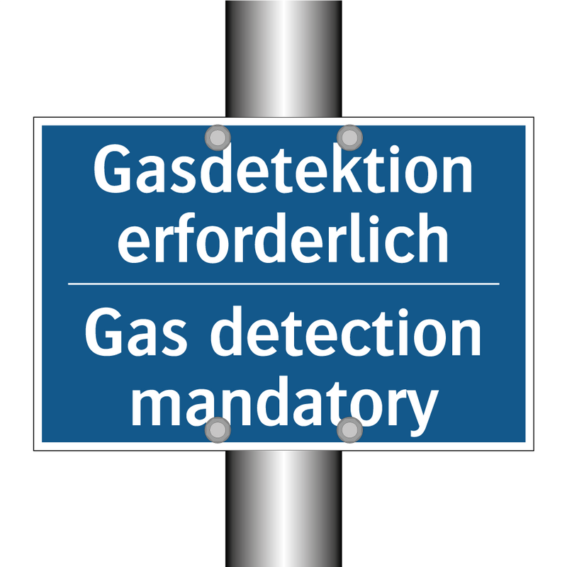 Gasdetektion erforderlich - Gas detection mandatory
