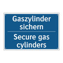 Gaszylinder sichern - Secure gas cylinders