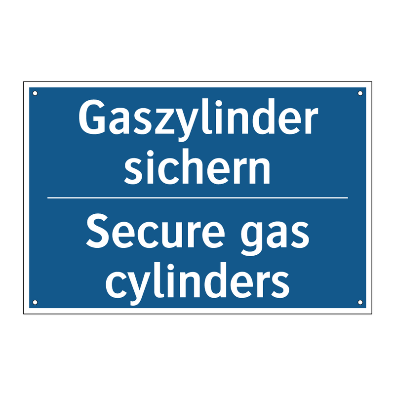 Gaszylinder sichern - Secure gas cylinders