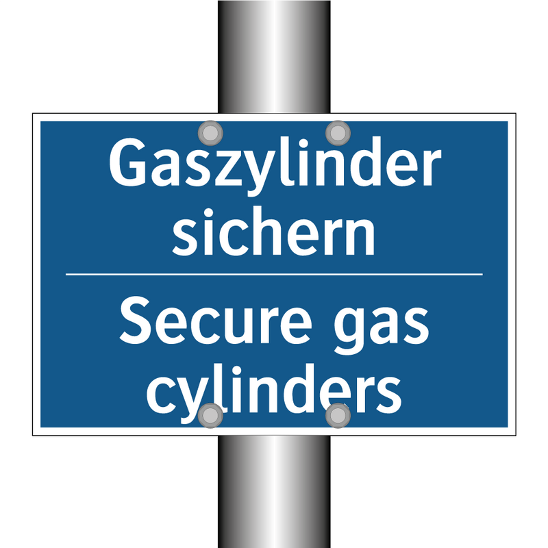 Gaszylinder sichern - Secure gas cylinders