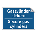 Gaszylinder sichern - Secure gas cylinders