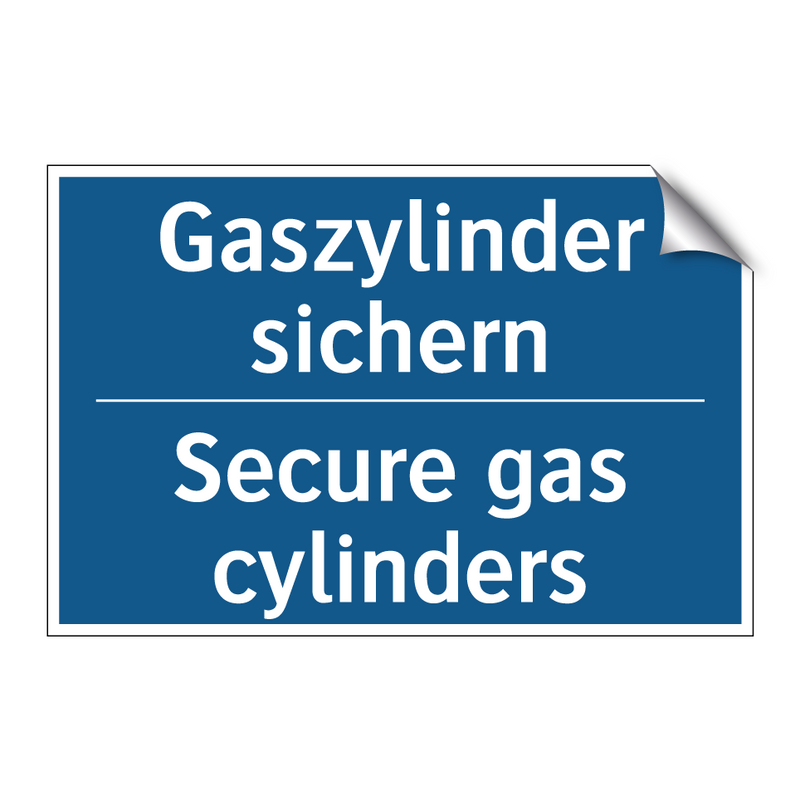 Gaszylinder sichern - Secure gas cylinders