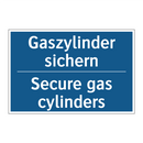 Gaszylinder sichern - Secure gas cylinders