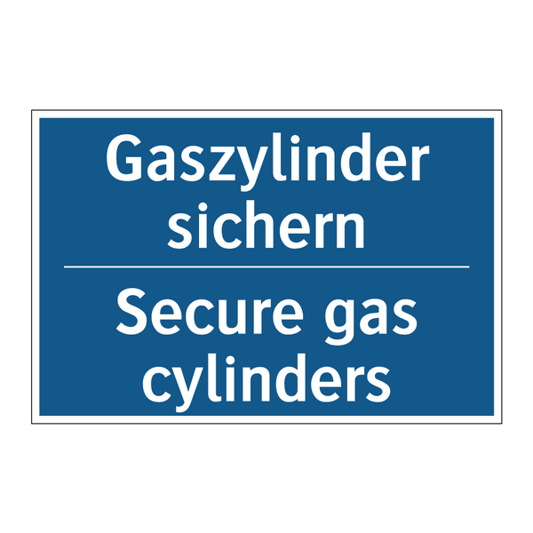 Gaszylinder sichern - Secure gas cylinders