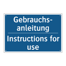 Gebrauchs- anleitung - Instructions for use