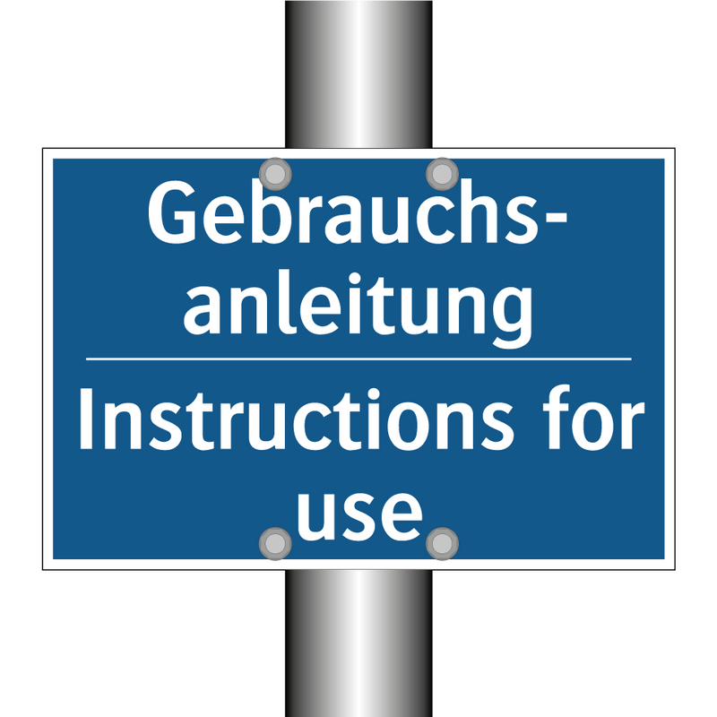 Gebrauchs- anleitung - Instructions for use
