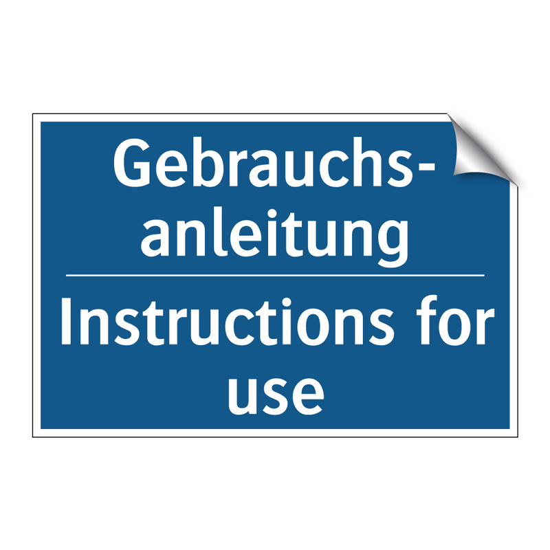 Gebrauchs- anleitung - Instructions for use
