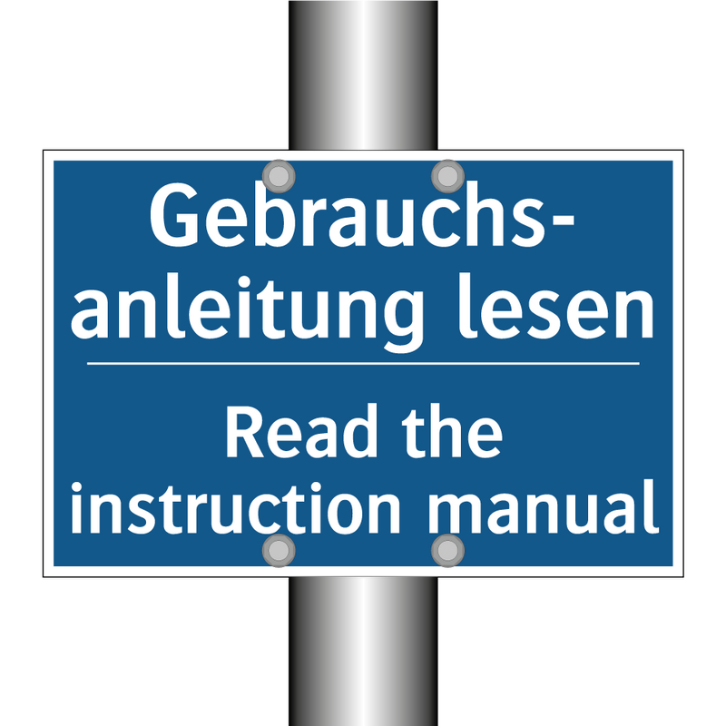 Gebrauchs- anleitung lesen - Read the instruction manual