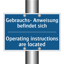 Gebrauchs- Anweisung befindet /.../ - Operating instructions are located/.../