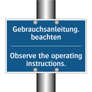 Gebrauchsanleitung. beachten - Observe the operating instructions./.../