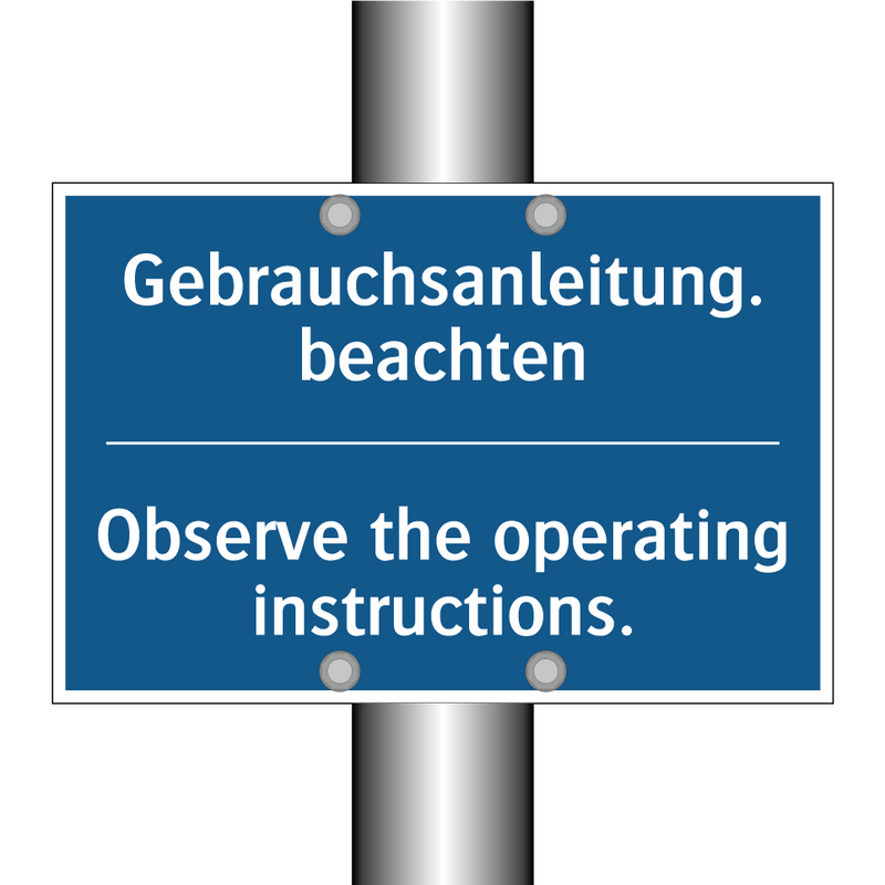 Gebrauchsanleitung. beachten - Observe the operating instructions./.../
