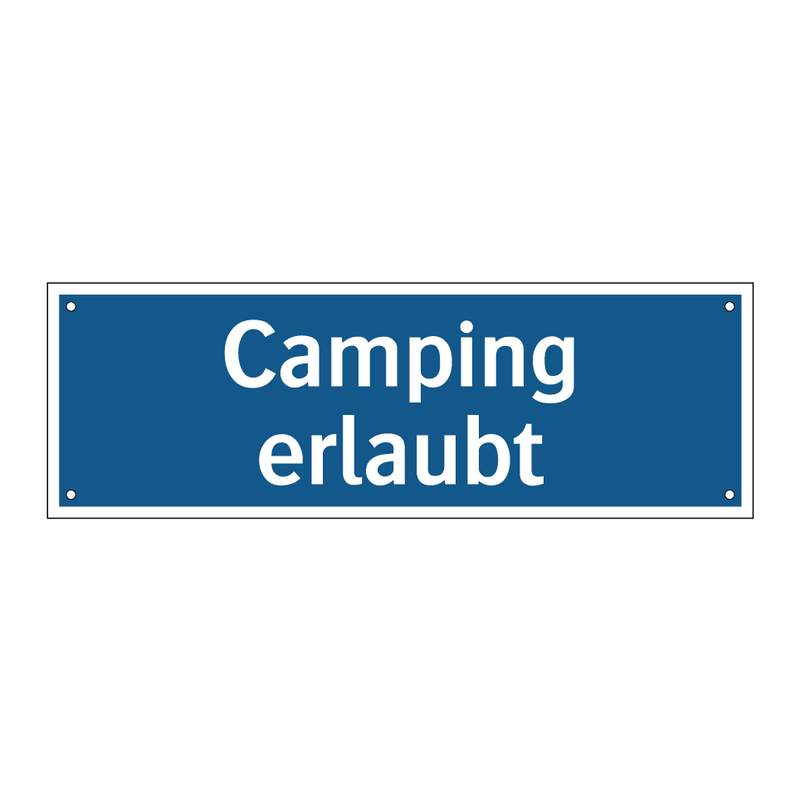 Camping erlaubt