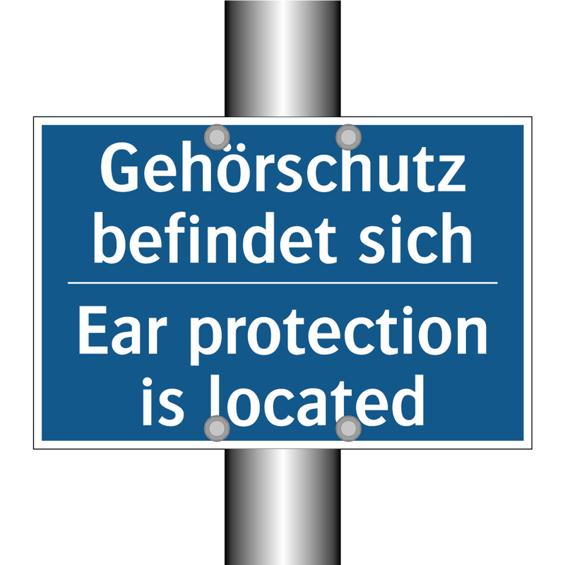 Gehörschutz befindet sich - Ear protection is located
