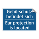 Gehörschutz befindet sich - Ear protection is located