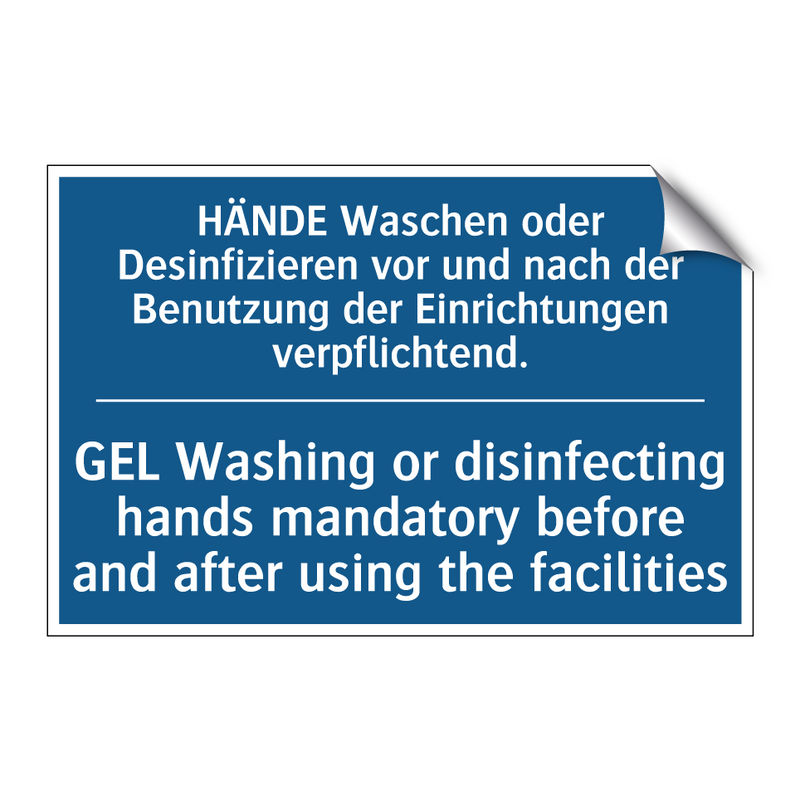 HÄNDE Waschen oder Desinfizieren /.../ - GEL Washing or disinfecting hands /.../