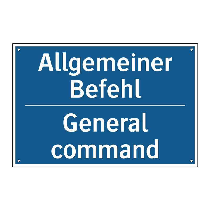 Allgemeiner Befehl - General command