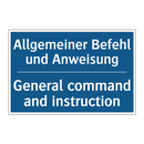 Allgemeiner Befehl und Anweisung/.../ - General command and instruction/.../