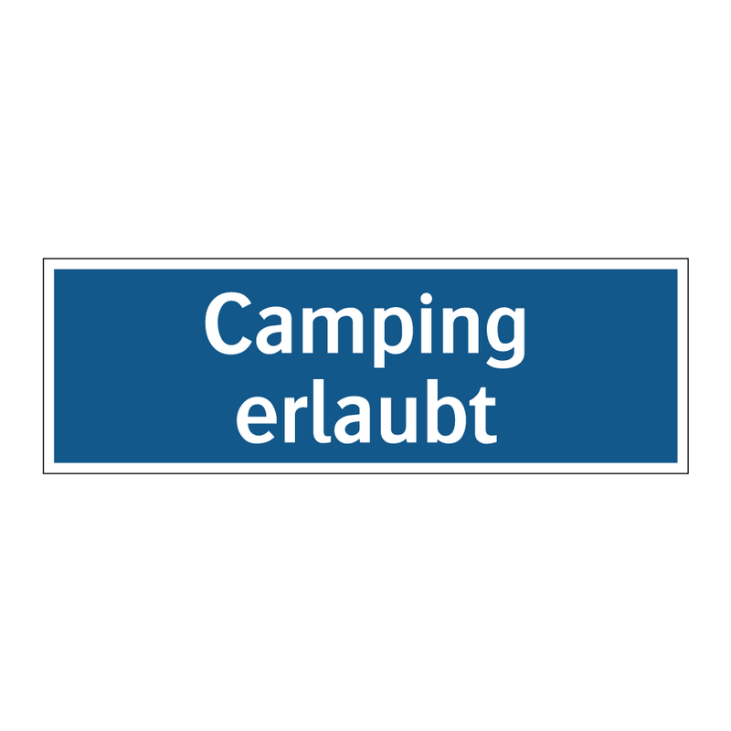 Camping erlaubt