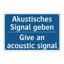 Akustisches Signal geben - Give an acoustic signal