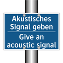 Akustisches Signal geben - Give an acoustic signal