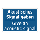 Akustisches Signal geben - Give an acoustic signal