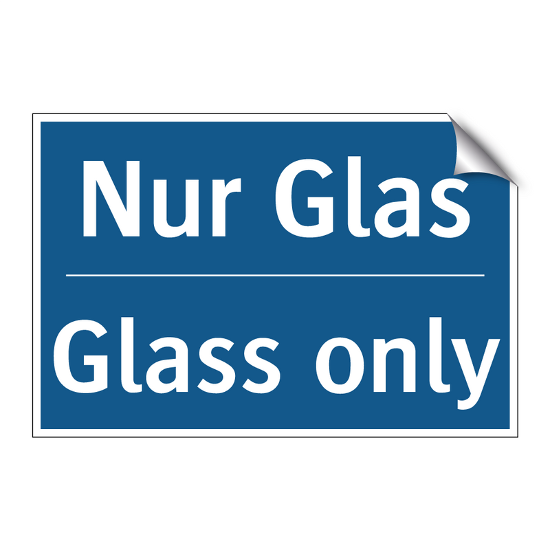 Nur Glas - Glass only