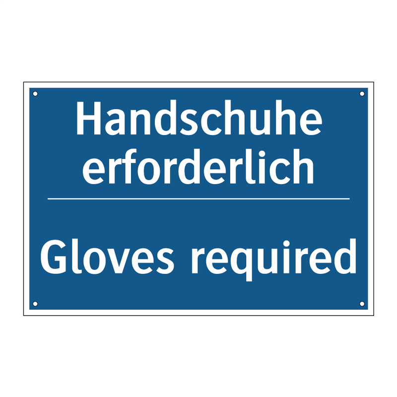 Handschuhe erforderlich - Gloves required