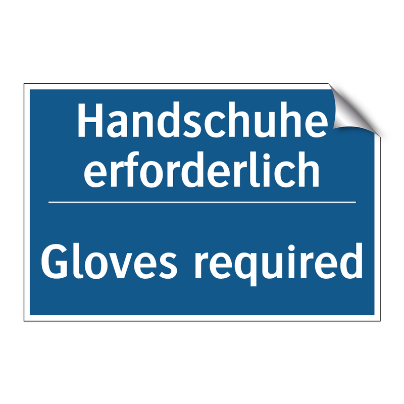 Handschuhe erforderlich - Gloves required