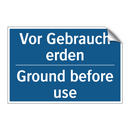 Vor Gebrauch erden - Ground before use