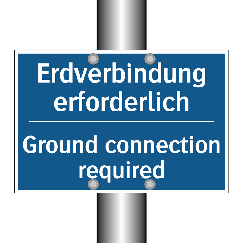 Erdverbindung erforderlich - Ground connection required