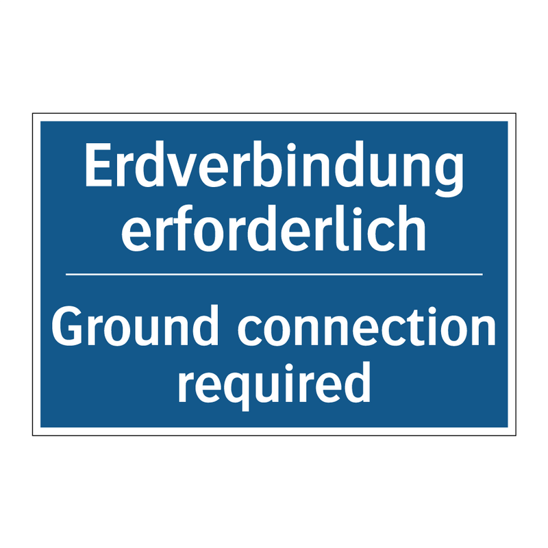 Erdverbindung erforderlich - Ground connection required