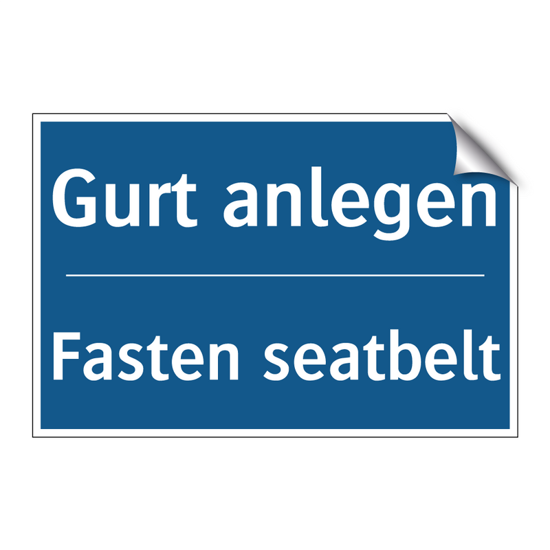 Gurt anlegen - Fasten seatbelt