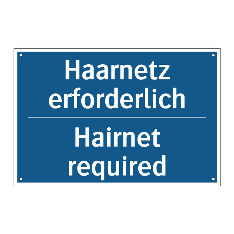 Haarnetz erforderlich - Hairnet required