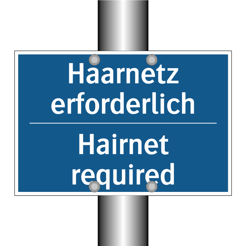 Haarnetz erforderlich - Hairnet required