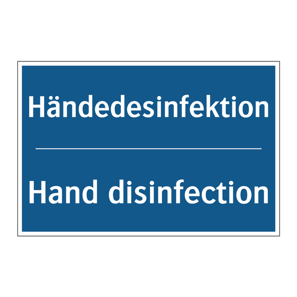 Händedesinfektion - Hand disinfection