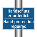 Handschutz erforderlich - Hand protection required